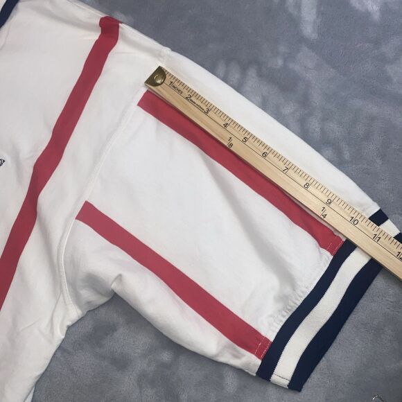 Cutter & Buck Men’s L Mickey Mouse Embroidered White Red Striped Polo - Picture 7 of 10